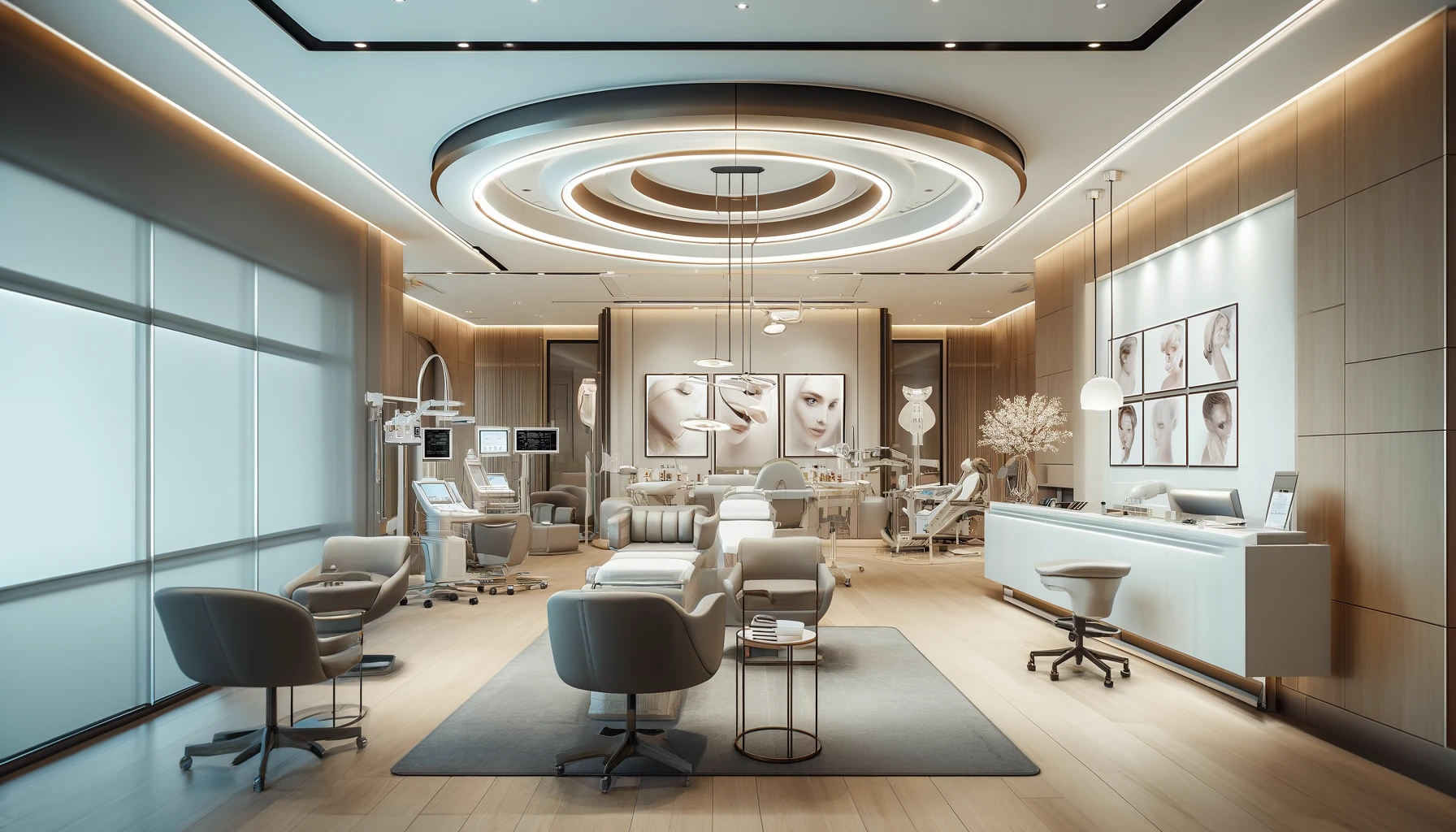 A modern plastic surgery clinic in Istanbul, featuring a sleek and contemporary design
